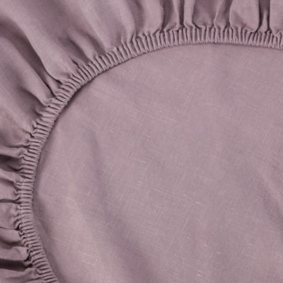  Linen Blend Fitted Sheet, Twin
