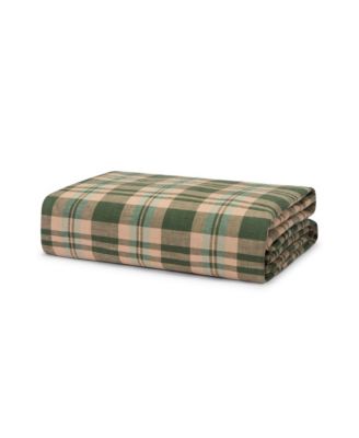 Piglet in Bed Dallington Plaid Linen Blend Duvet Cover, Queen