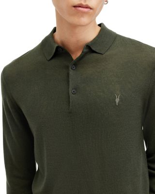 Mode Regular Fit Merino Wool Long Sleeve Polo Sweater