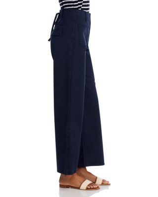 Grant High Rise Cropped Wide Leg Jeans in Navy 