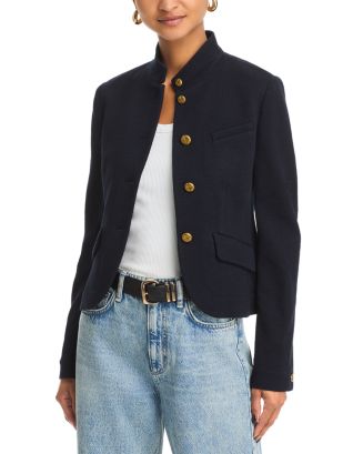 Slade Textured Knit Blazer Off White