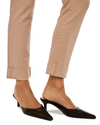 Mara Straight Mid Rise Instasculpt™ Ankle Jeans in Almond Cuffed