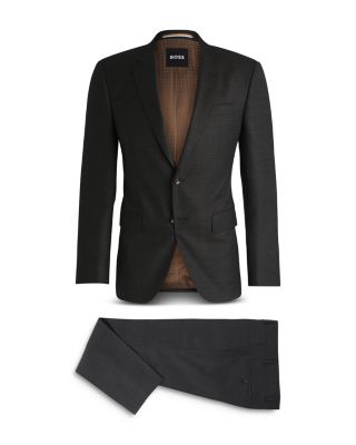 H-Huge Weave Textured Wool Slim Fit Suit