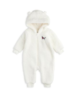 FIRSTS by petit lem - Unisex Husky Pup Faux Sherpa Hooded Coverall - Baby