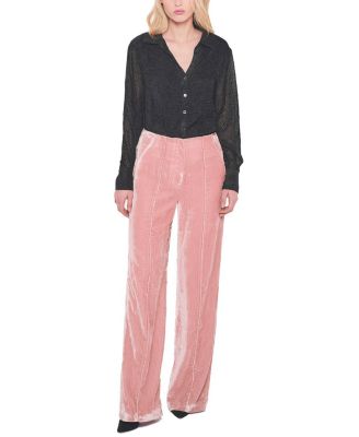 Fiona Velvet Straight Leg Trousers