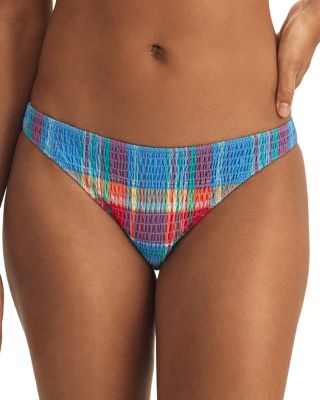 Smocked Bikin Top & Devin Smocked Hipster Bikini Bottom