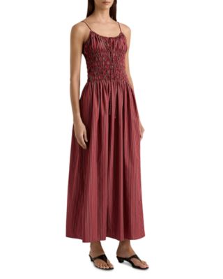 open lace back dress Crimson Red Long Sleeves Sheath Silhouette Women Midi Leather Dress main image 1