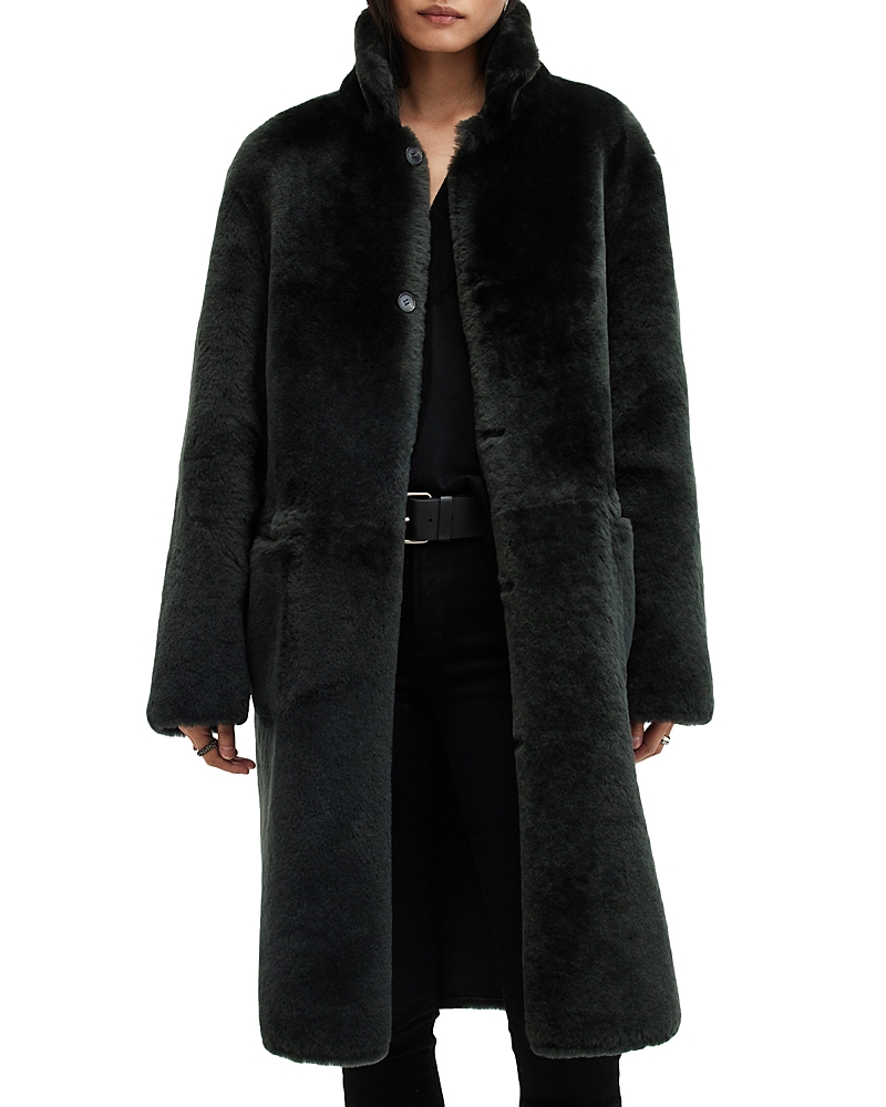 ALLSAINTS SERRA REVERSIBLE SHEARLING COAT