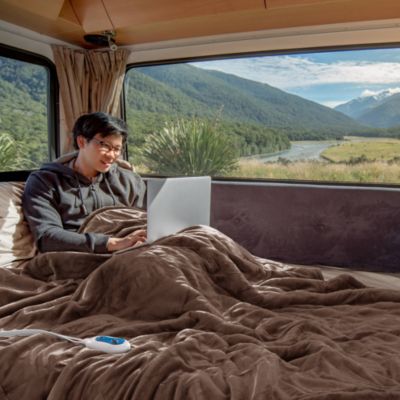 Heated Microlight to Berber Throw, 60&amp;quot; x 70&amp;quot;