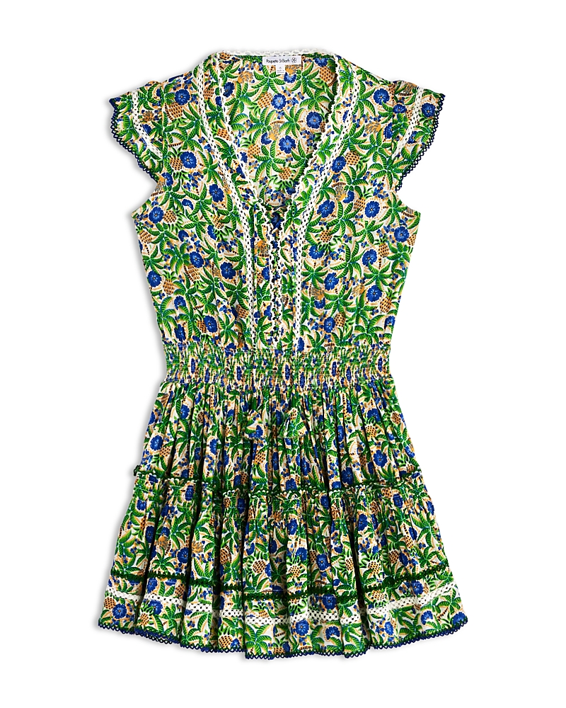Poupette St Barth Girls' Anais Mini Dress - Little Kid, Big Kid In Blue Honolulu