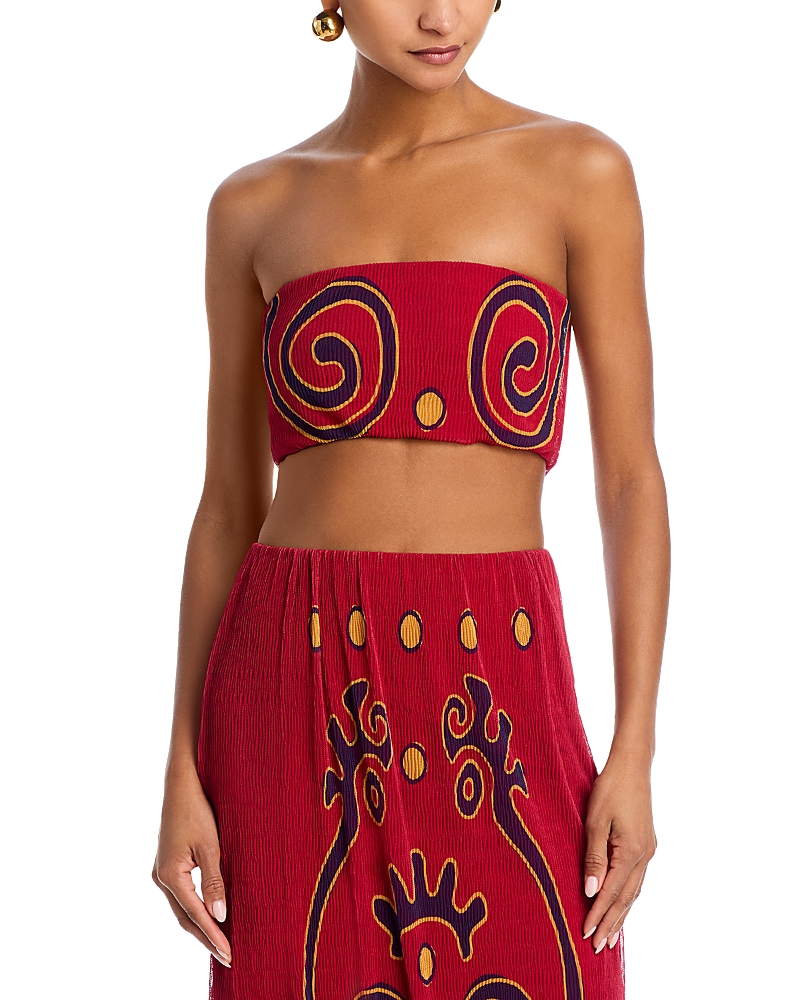 Cala De La Cruz Odessa Top In Precoscarlet