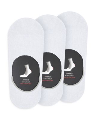 Step Cotton Blend Solid Medium Cut No Show Socks, Pack of 3