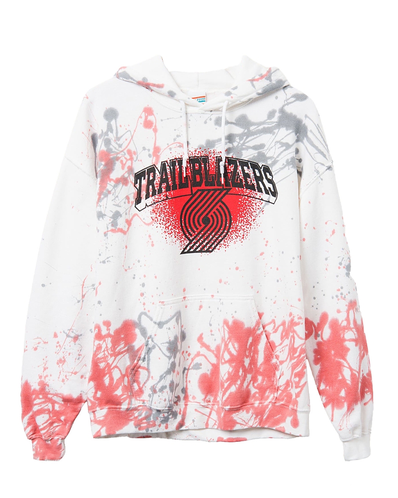 Junk Food Clothing Nba Toronto Raptors Tie Dye Hoodie In Trie Black/licorice