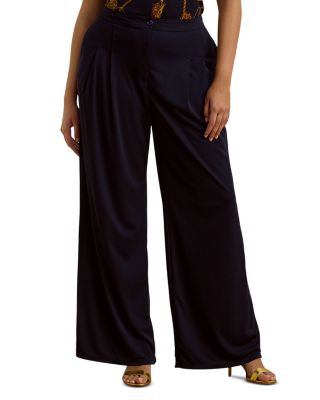 Ralph Lauren - Pleated Stretch Jersey Wide Leg Pants