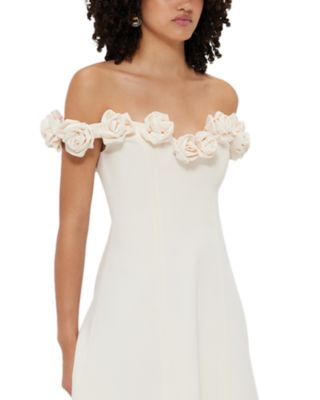 Annette Floral Off The Shoulder Midi Dress
