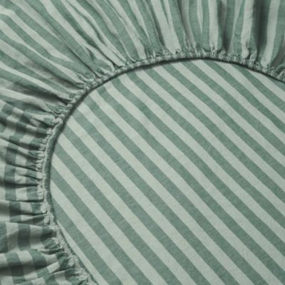 Pembroke Stripe Linen Blend Fitted Sheet, Queen