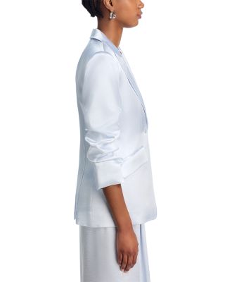 Hammered Satin Blazer, Crop Top & Pants