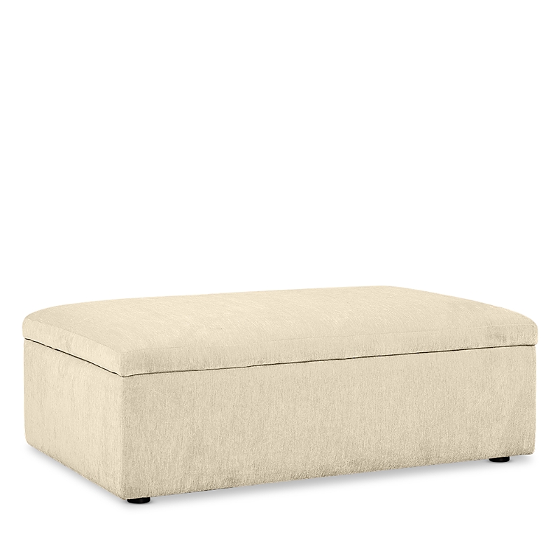 Bloomingdale's Auburn Large Rectangle Storage Ottoman, In Fabric In Opulent Snow