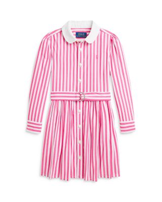 Ralph Lauren - Girls' Striped Cotton Poplin Shirt Dress - Little Kid