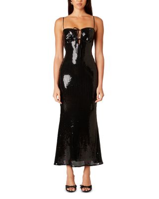 NIA - Hawk Sequin Lace Up Dress