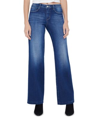 L'AGENCE - Joanne Mid Rise Wide Leg Jeans in Haven