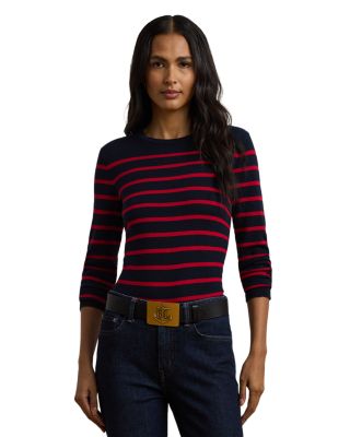 Ralph Lauren - Striped Cotton Blend Sweater