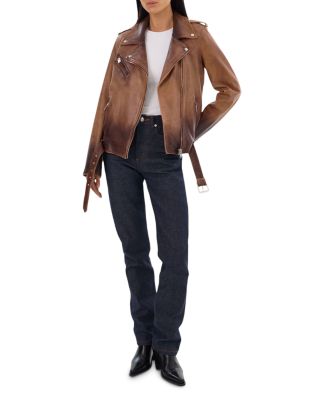 LAMARQUE Megumi Leather Moto Jacket | Bloomingdale's