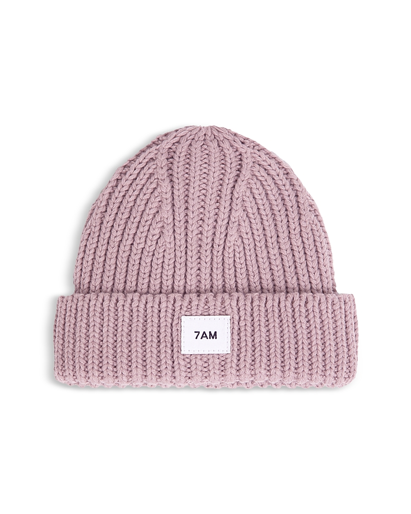 7am Enfant Unisex Chunky Beanie - Baby In Ash Rose