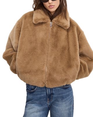 Good American - Faux Fur Collared Coat