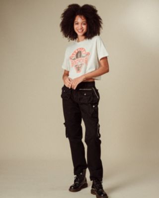  Women's NFL Cleveland Browns Mock Neck Crop Tee