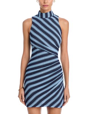 Marisha Ribbon Striped Mini Dress