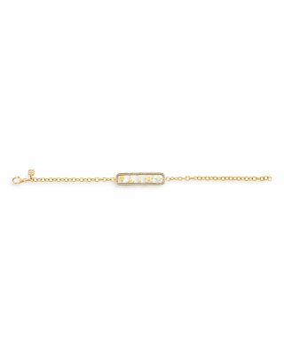 14K Yellow Gold Wicked Diamond Open Icon Link Bracelet