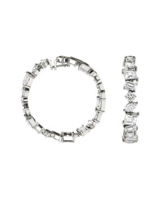 VRAI - Illuminate Hoops in 14K White Gold, 18.3ctw Mixed Shaped Lab Grown Diamonds