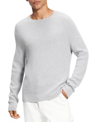 Long Sleeve Crewneck Herringbone Knit Sweater