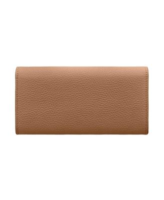 Long Leather Flap Wallet