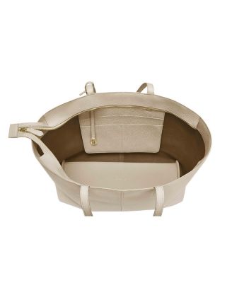 Large Leather Zipped Soft Tote