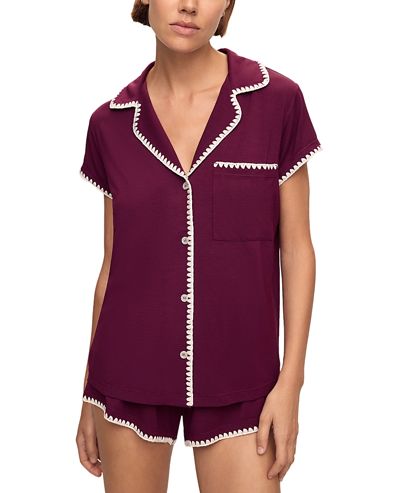 Eberjey Frida Whipstitch Short Pajama Set
