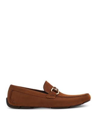 Ferragamo Men's Gancini Suede Loafers