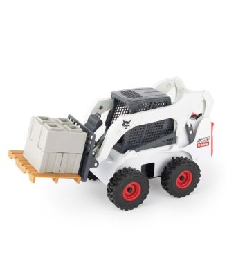  1/16 Big Farm Bobcat Skid Steer Set Toy with Accessories years+ - Ages 5-7