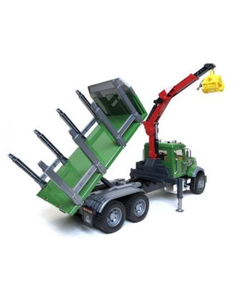  1/16th Mack Granite Log Truck with Knuckleboom Grapple Crane - Ages 5-7