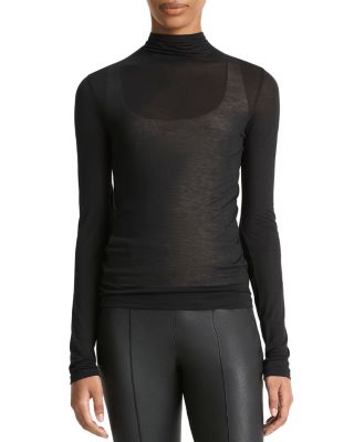Vince - Sheer Mock Neck Top
