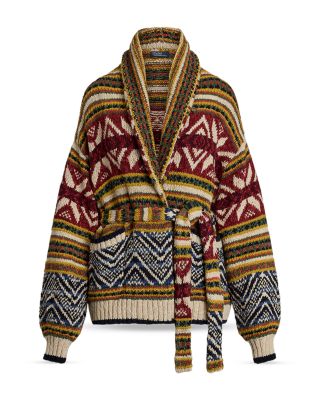 Lauren Ralph Lauren Multi Pattern Shawl Cardigan
