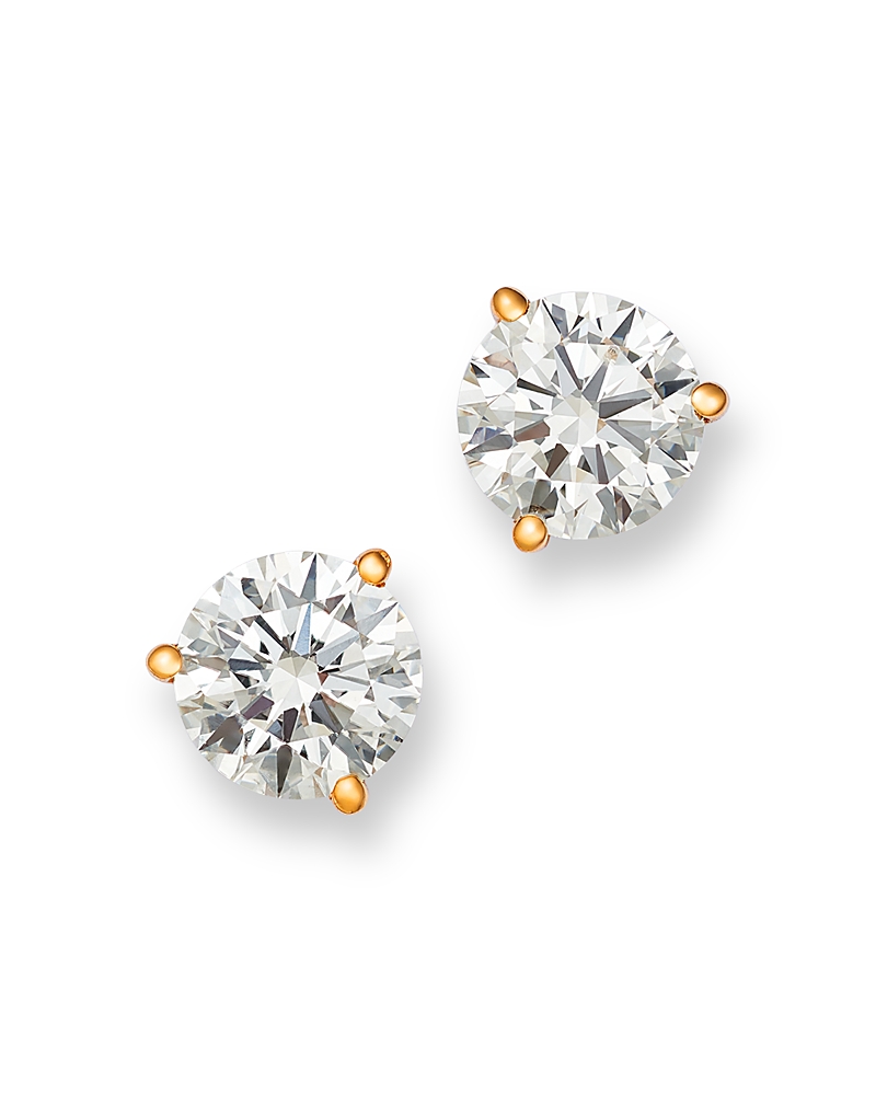 Bloomingdale's Fine Collection Certified Lab Grown Diamond Stud Earrings in 14K White Gold or 14K Yellow Gold, 3.0 tcw