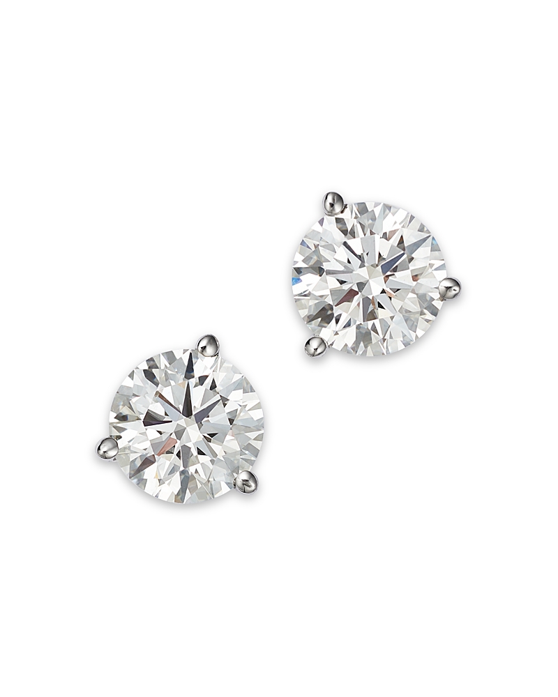 Bloomingdale's Fine Collection Certified Lab Grown Diamond Stud Earrings in 14K White Gold or 14K Yellow Gold, 3.0 tcw