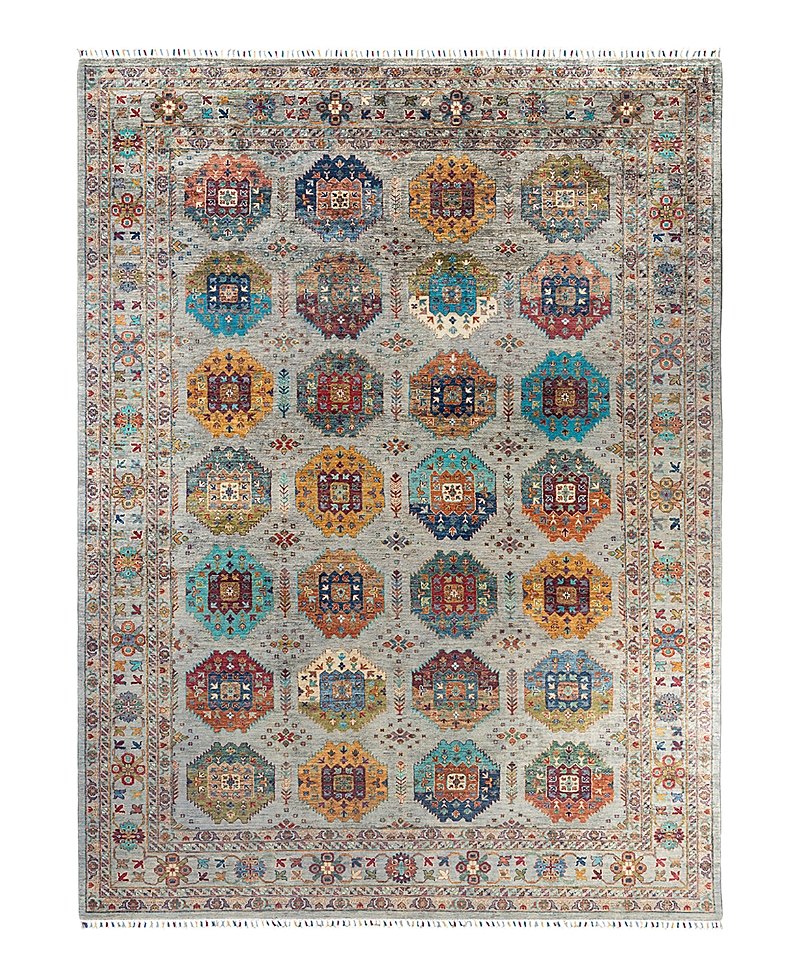 Bloomingdale's Tribal M1999 Area Rug, 8'11 X 12'3 In Light/grey