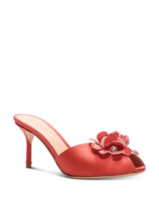 Giambattista Valli - Women's Satin Bouquet Embellished Mules