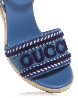 Women's Logo Espadrille Wedge Sandals