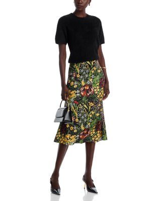 Satin Fishtail Midi Skirt