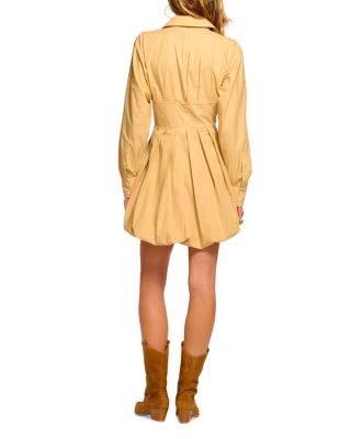 Naira Front Zip Bubble Hem Dress