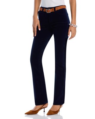 L'AGENCE - Stevie Velvet High Rise Straight Jeans in Dark Navy